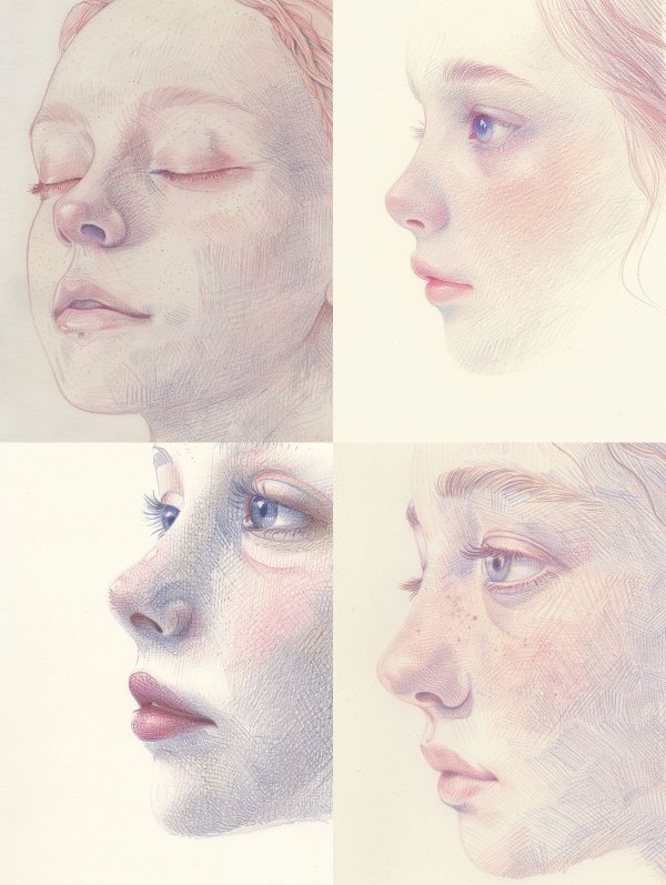 Ethereal Pastel Portrait Study