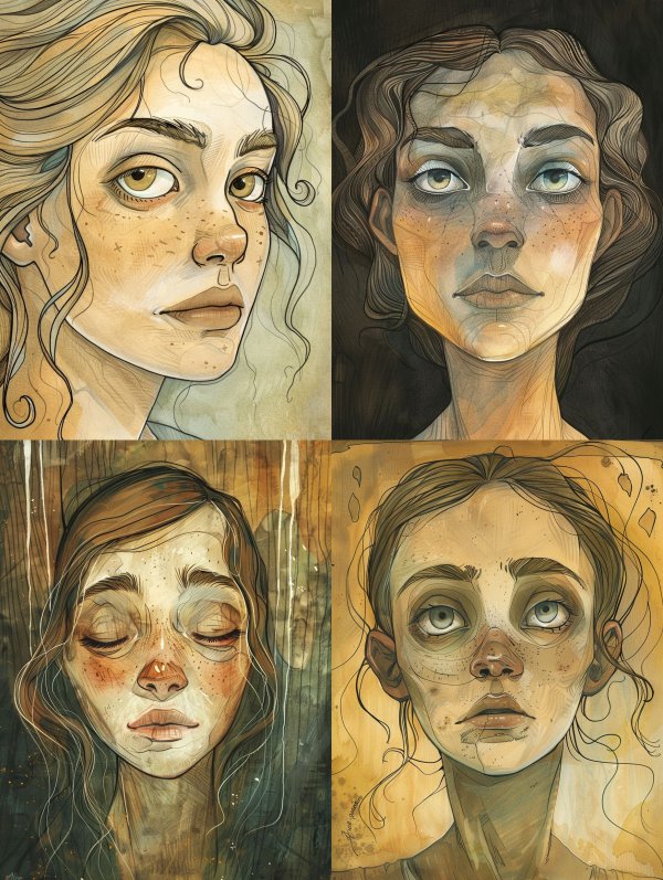 Melancholy Portraits in Muted Tones