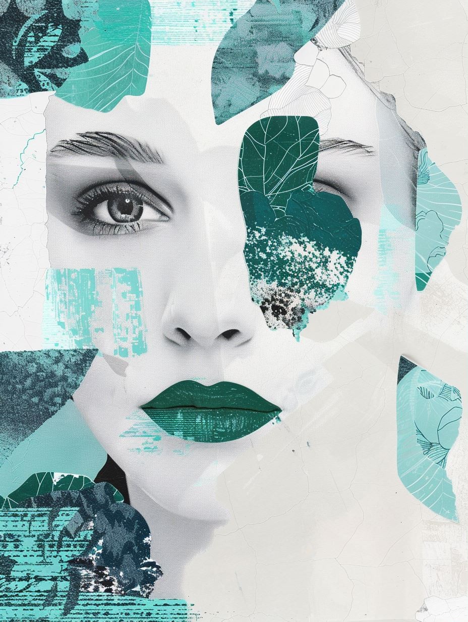 Teal Collage Dream - Image 1