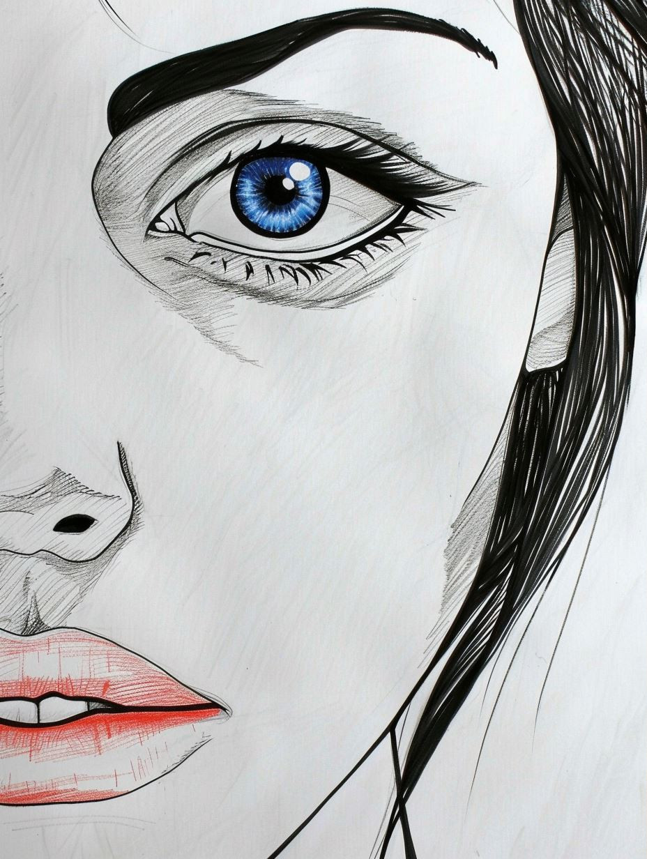 Melancholic Modern Anime Portrait - Image 3