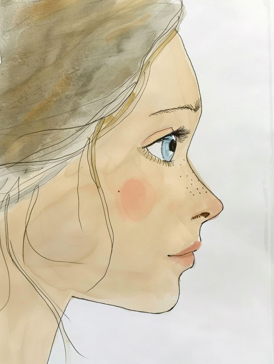 Ethereal Bloom Digital Portrait