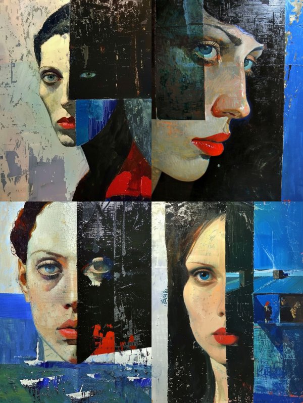 Fragmented Soul in Oil Paint