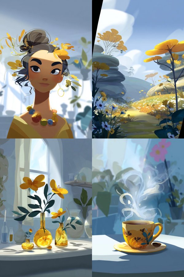 Golden Flora Portrait