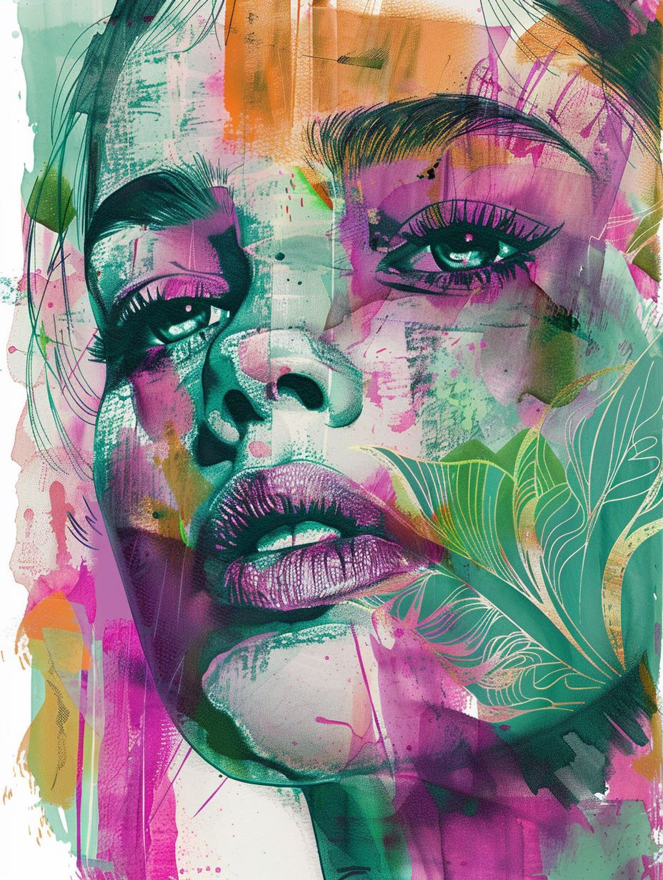 Neon Prism Portrait Fusion