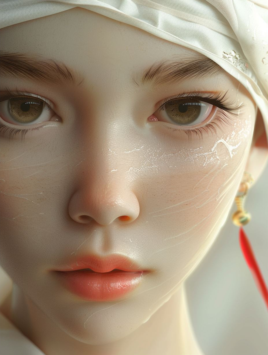 Serene Porcelain Gaze