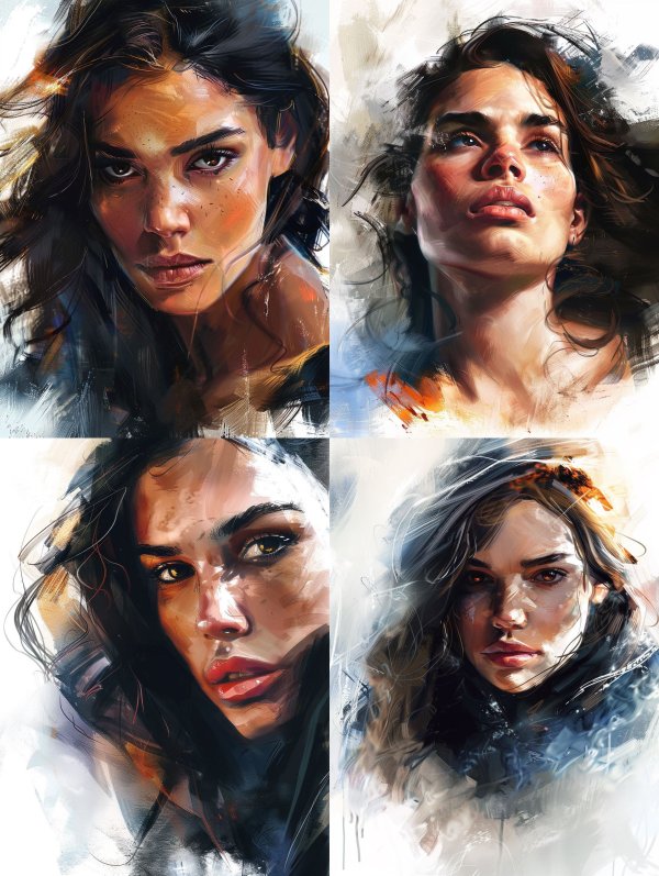 Ethereal Watercolor Portrait Studies