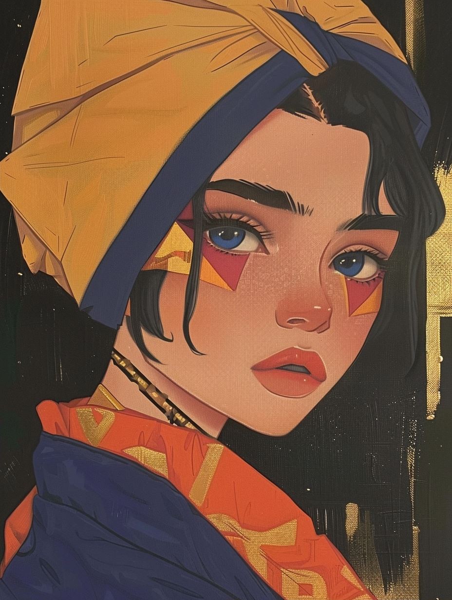 Azure Gaze Melancholy
