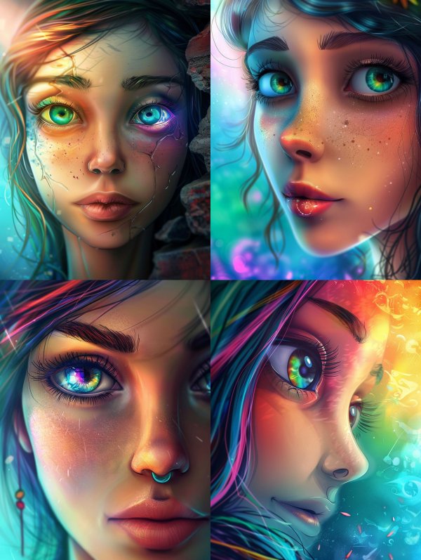 Fractured Prism Portrait of Soul