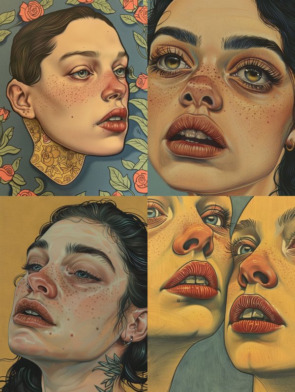 Floral Neo Traditional Portrait