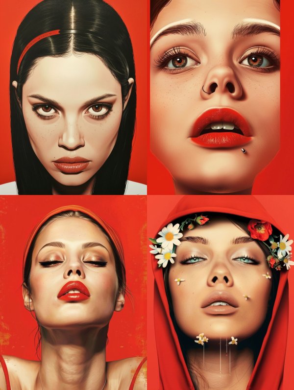Crimson Gaze Portrait