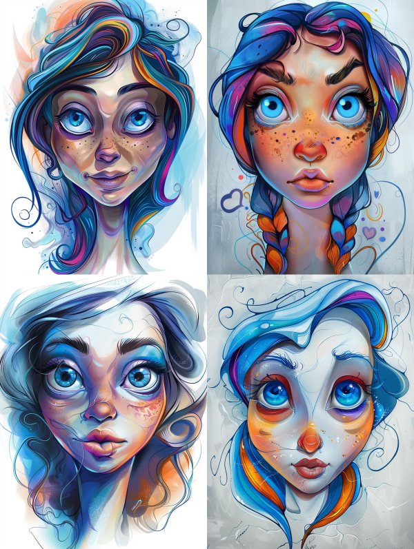 Vibrant Ethereal Digital Portrait