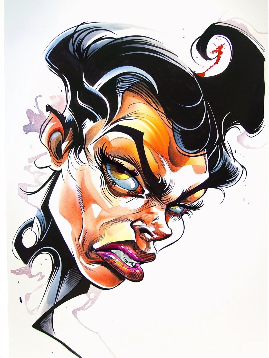 Vibrant Neo-Pop Comic Portrait