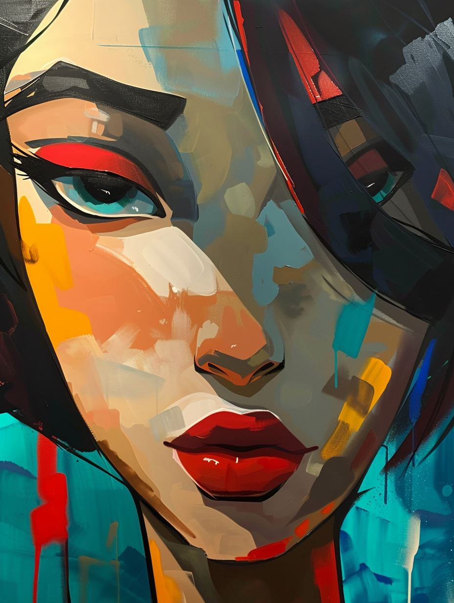 Abstract Prism Portrait Study