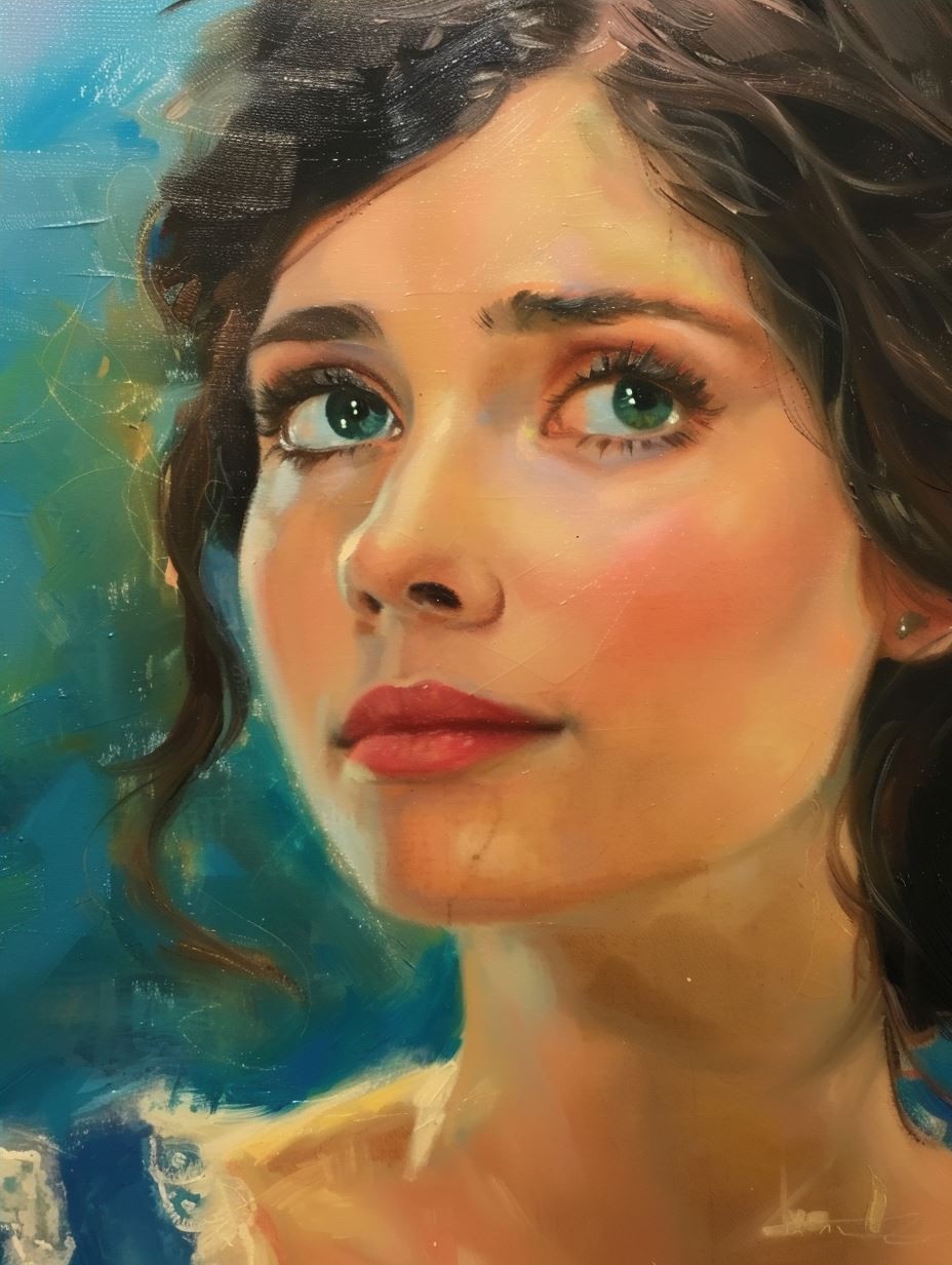 Golden Hour Oil Portrait - Image 4