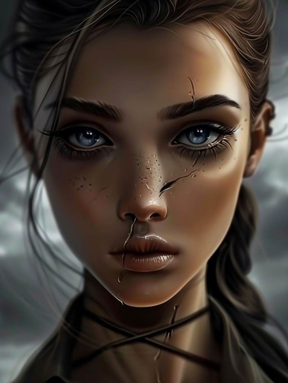Fragile Porcelain Soul Portrait - Image 1