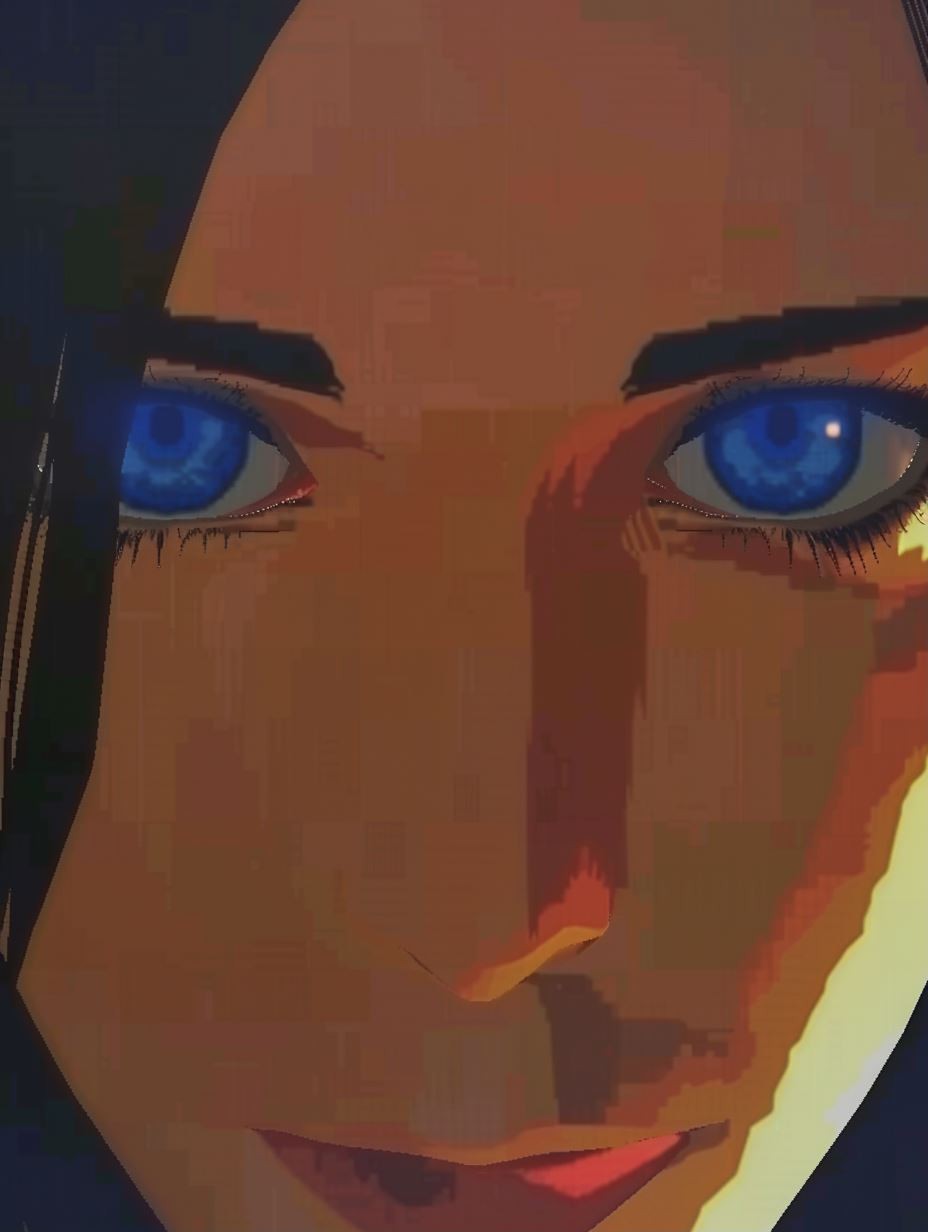 Azure Gaze Digital Art