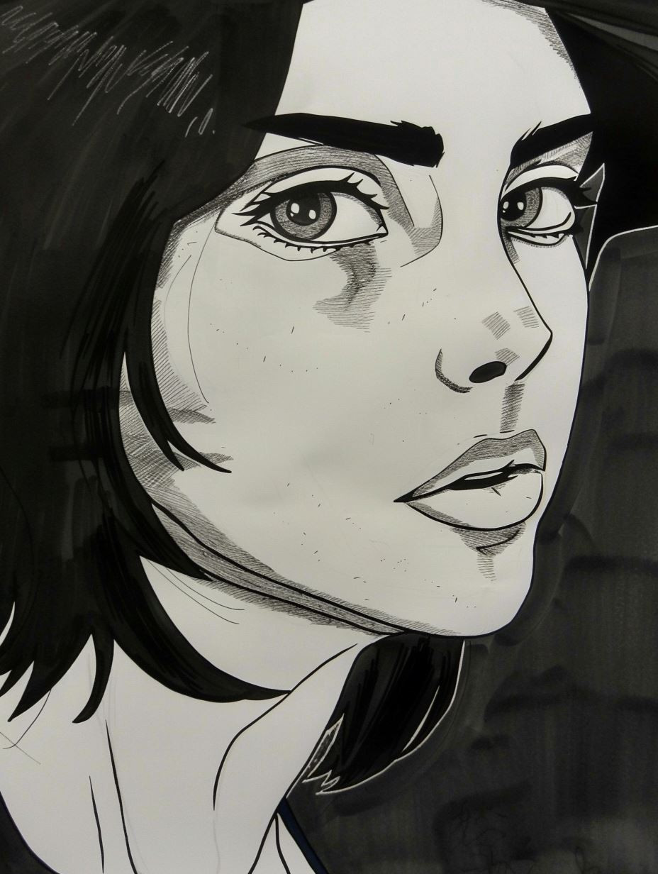 Noir Ink Portrait Study