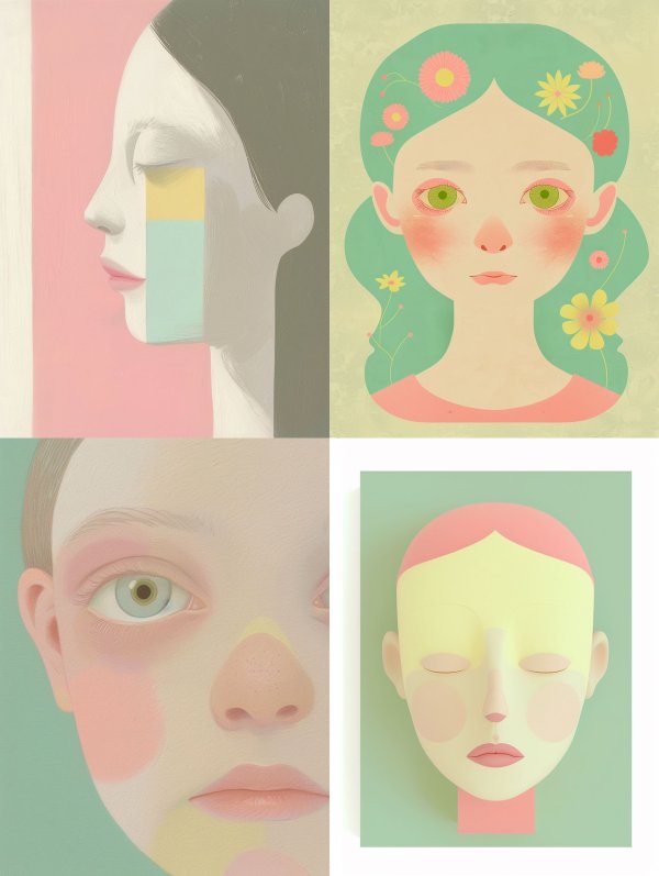 Pastel Dreams of Silent Thought