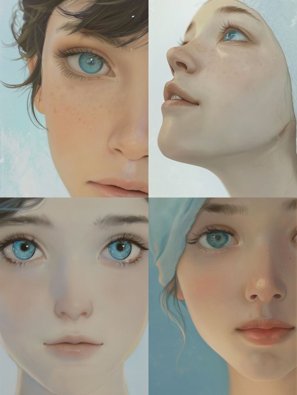 Azure Gaze Serenity