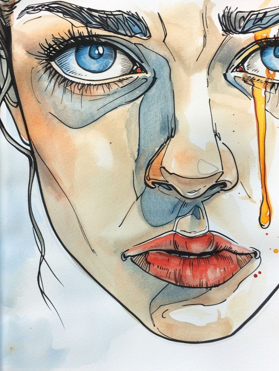 Ethereal Watercolor Portrait Study