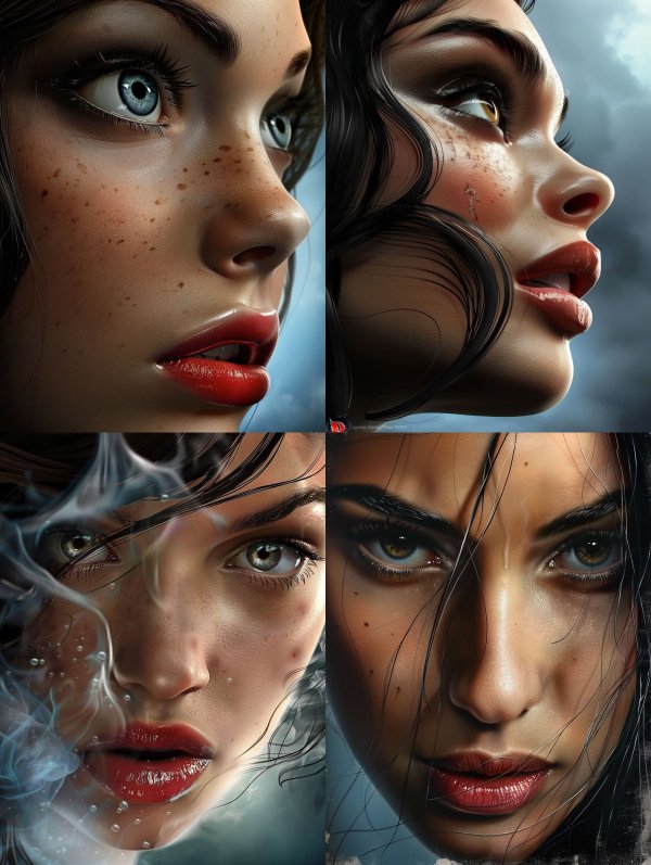 Hyperreal Freckled Gaze