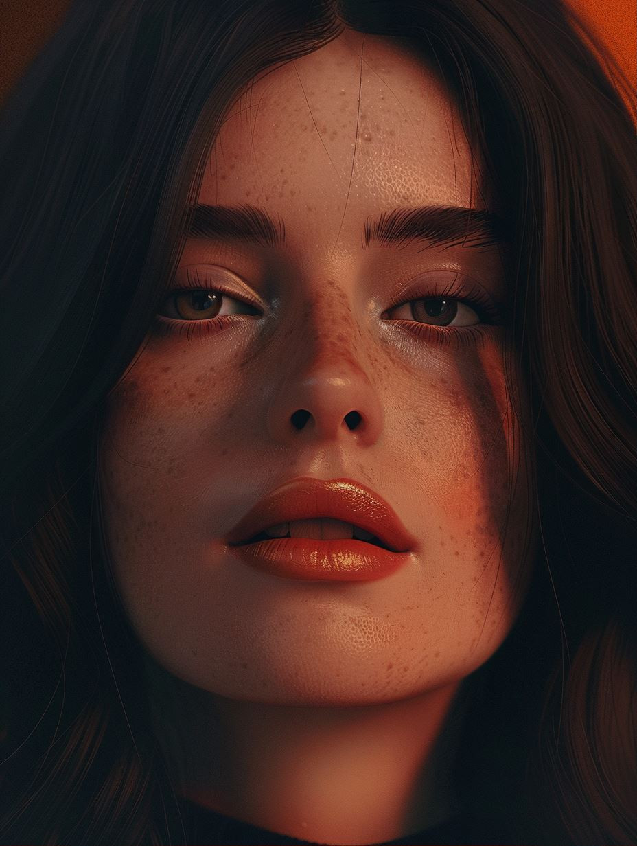 Golden Hour Freckled Portrait