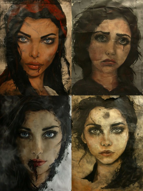 Dark Crimson Gothic Portrait