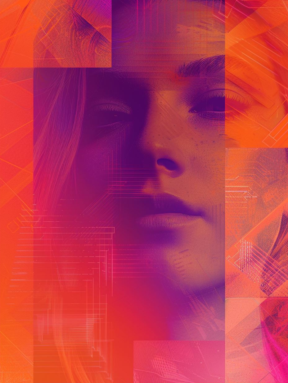 Fragmented Neon Digital Soul