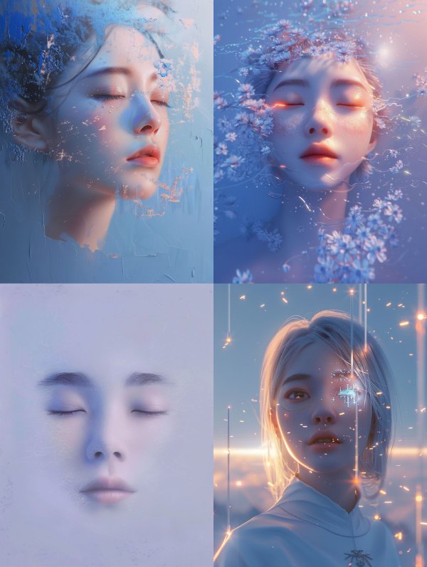Ethereal Dreams in Blue Water