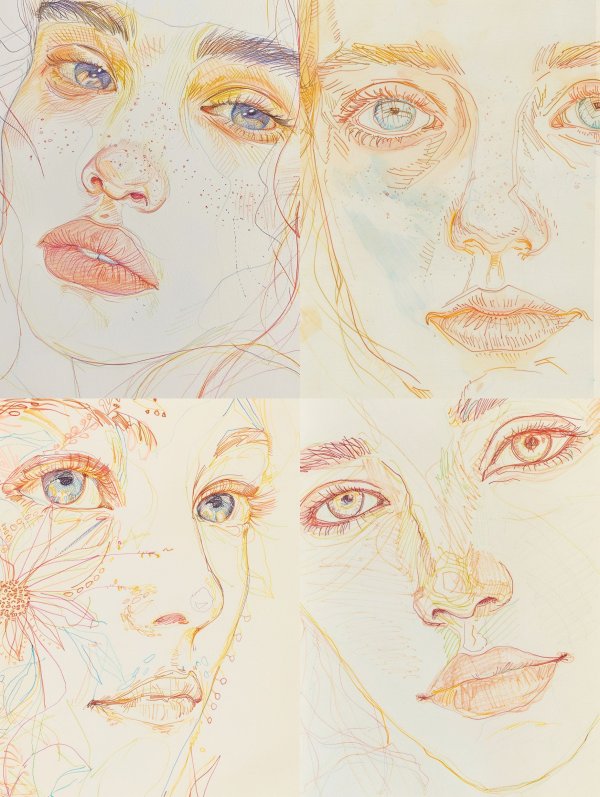 Ethereal Colored Pencil Portrait