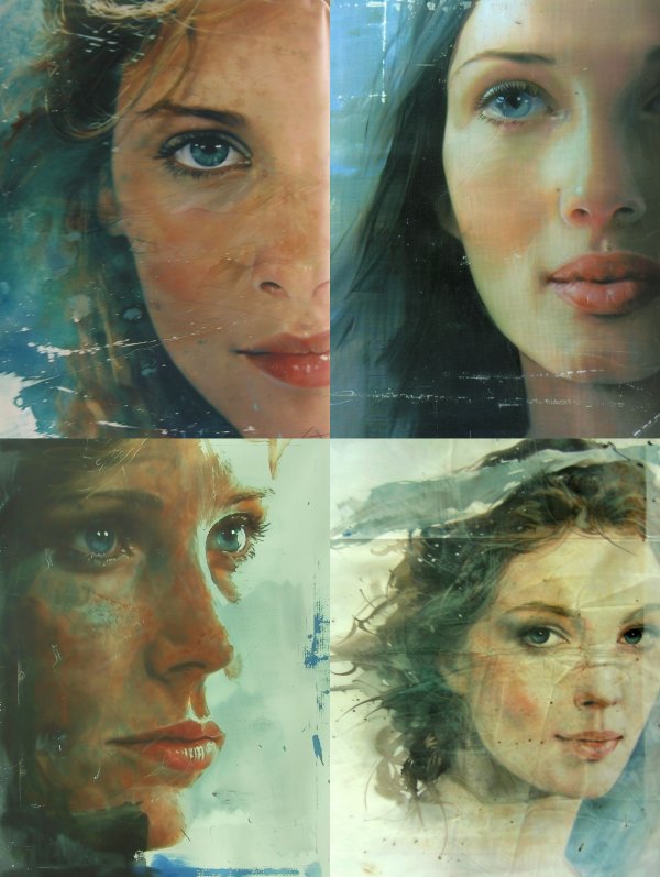 Ethereal Gaze in Watercolor