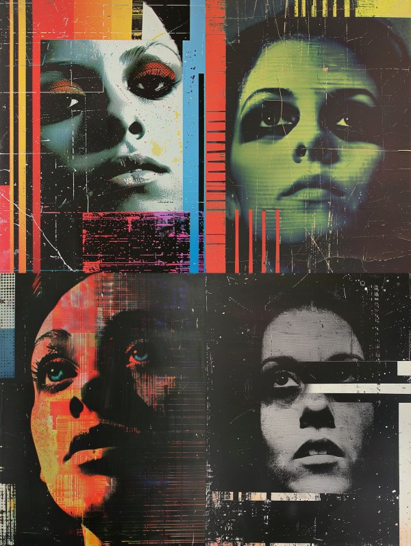 Glitch Art Pop Portrait