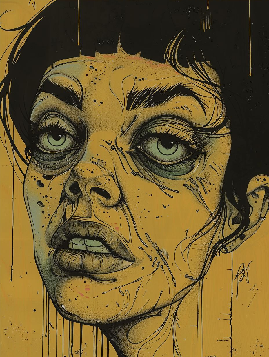 Decaying Cybernetic Horror Portrait - Image 4