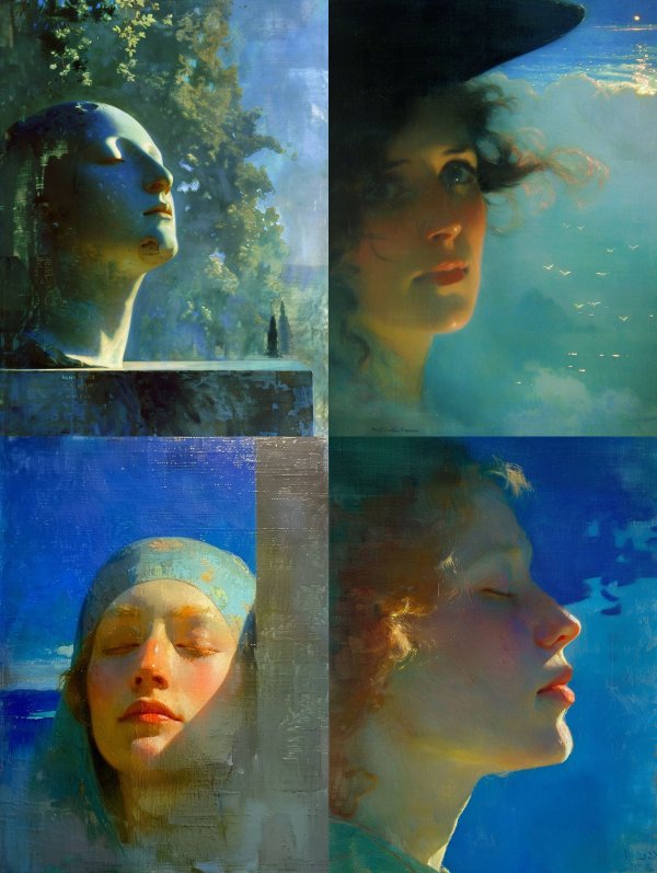 Ethereal Blue Dream Portraits