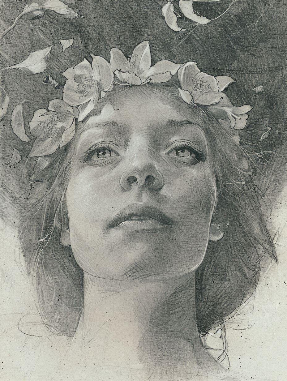 Ethereal Charcoal Portrait Study