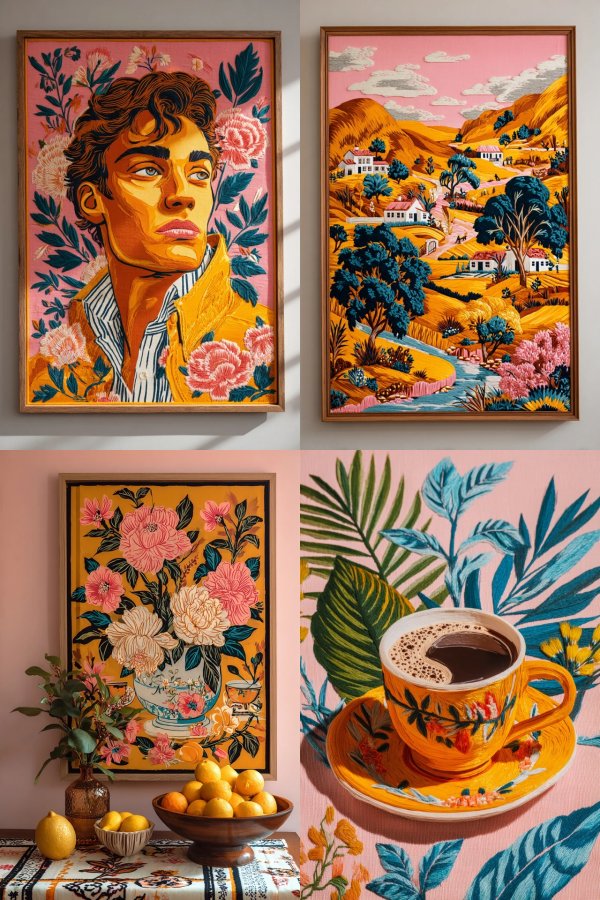 Floral Golden Portrait
