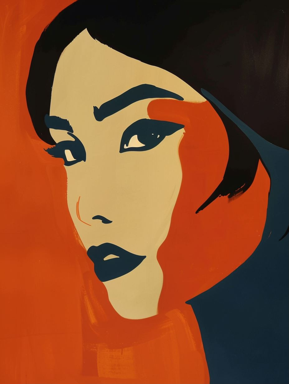 Bold Contrast Modernist Portrait