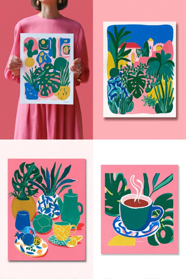 Vibrant Botanical Abstraction
