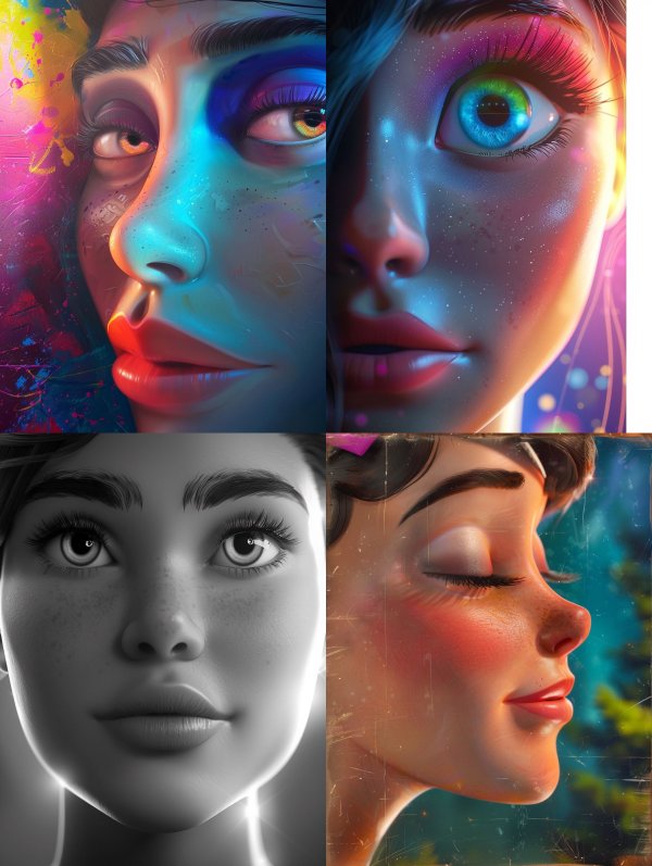 Neon Prism Portrait
