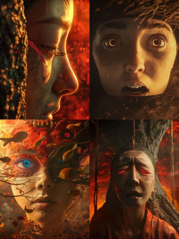 Crimson Ember Gaze