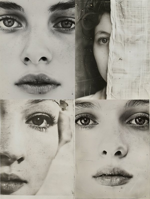 Ethereal Monochrome Gaze