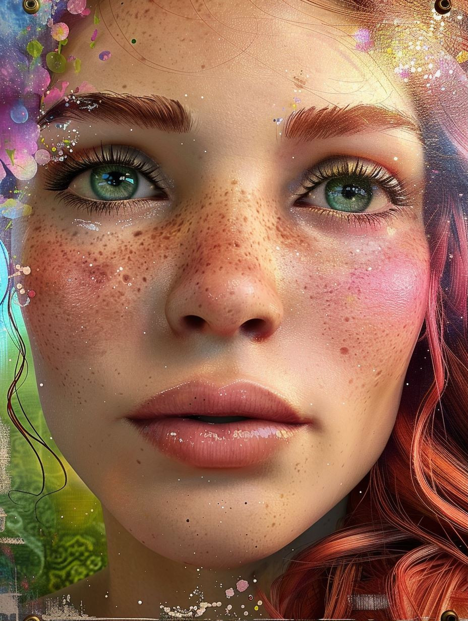 Ethereal Freckled Dream Portrait