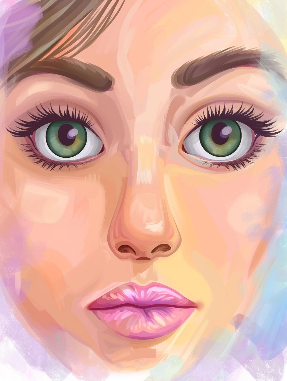 Ethereal Pastel Digital Portrait