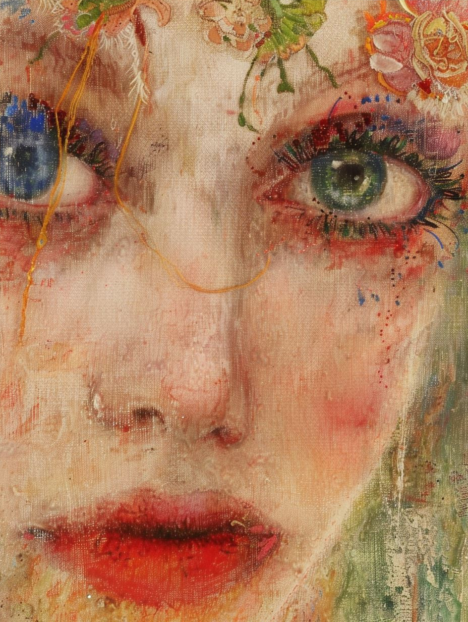 Ethereal Impressionist Floral Portrait