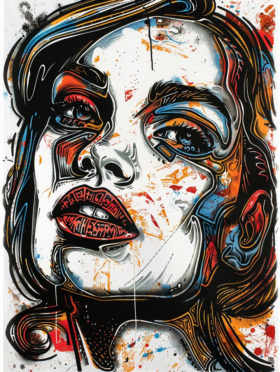 Vibrant Psychedelic Urban Portrait