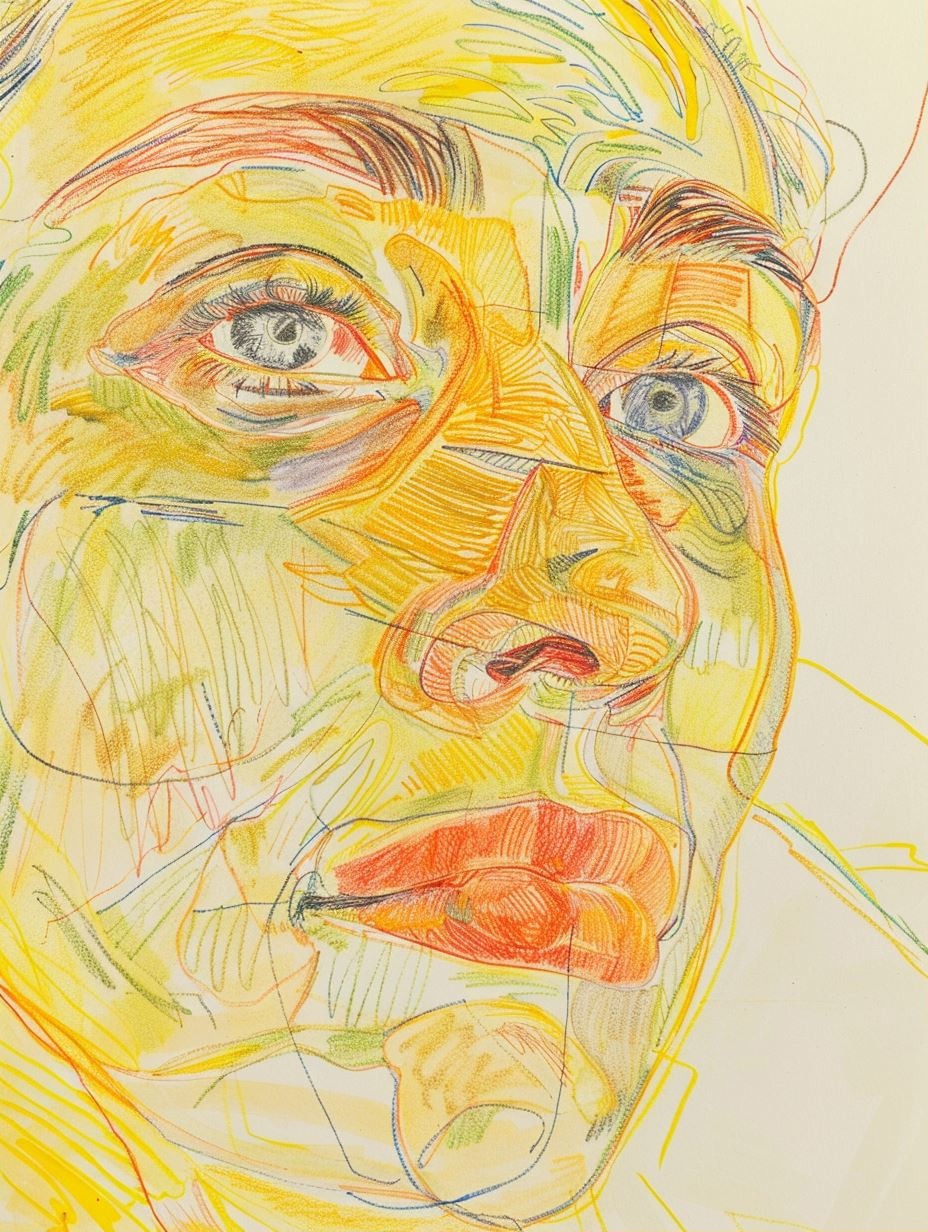 Fragmented Gaze in Vivid Hue