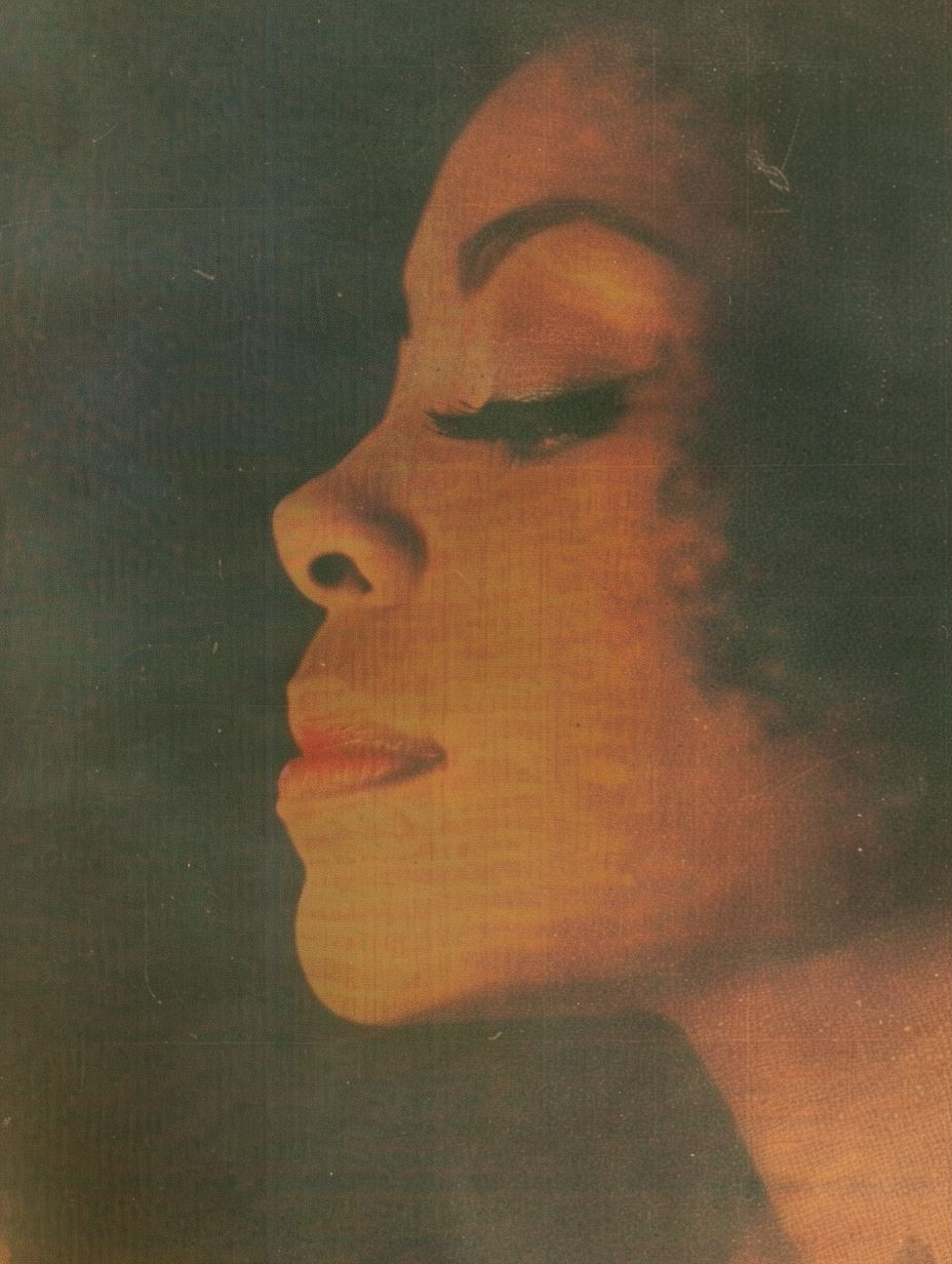 Vintage Soul Portrait in Gold