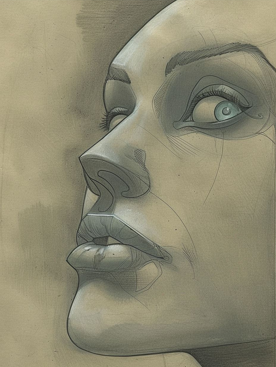 Ethereal Graphite Portrait Study