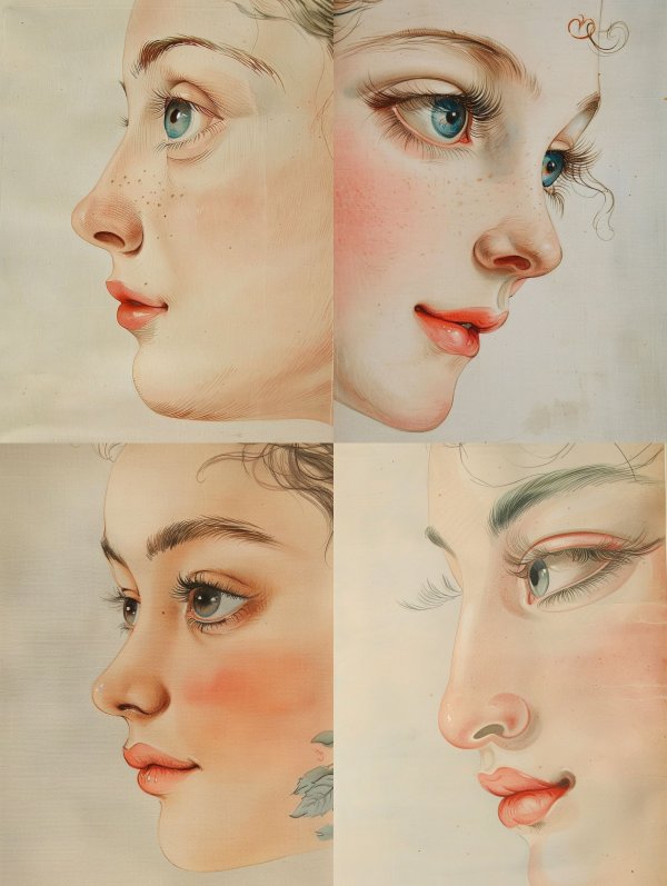 Vintage Pastel Portrait