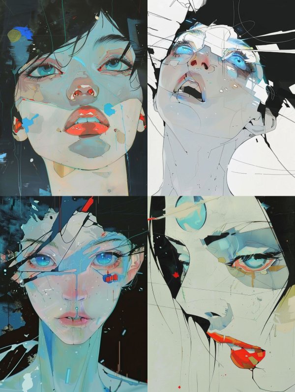 Fragmented Ethereal Digital Portraits